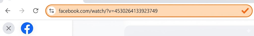 How to copy Facebook video URL from browser address bar